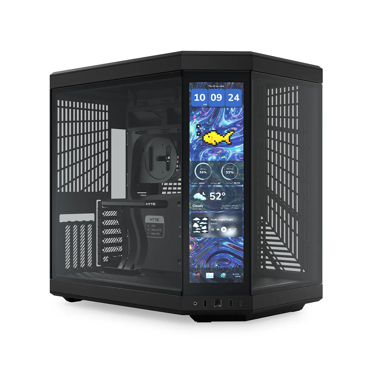 Casing HYTE Y70 Touch Infinite LCD varian Pitch Black