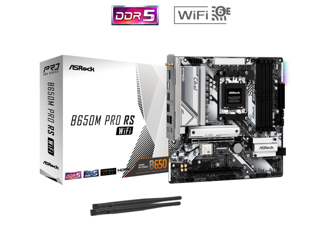 Motherboard ASRock B650M Pro RS WiFi baru untuk AMD AM5