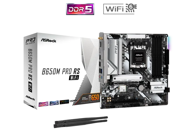 Motherboard ASRock B650M Pro RS WiFi baru untuk AMD AM5