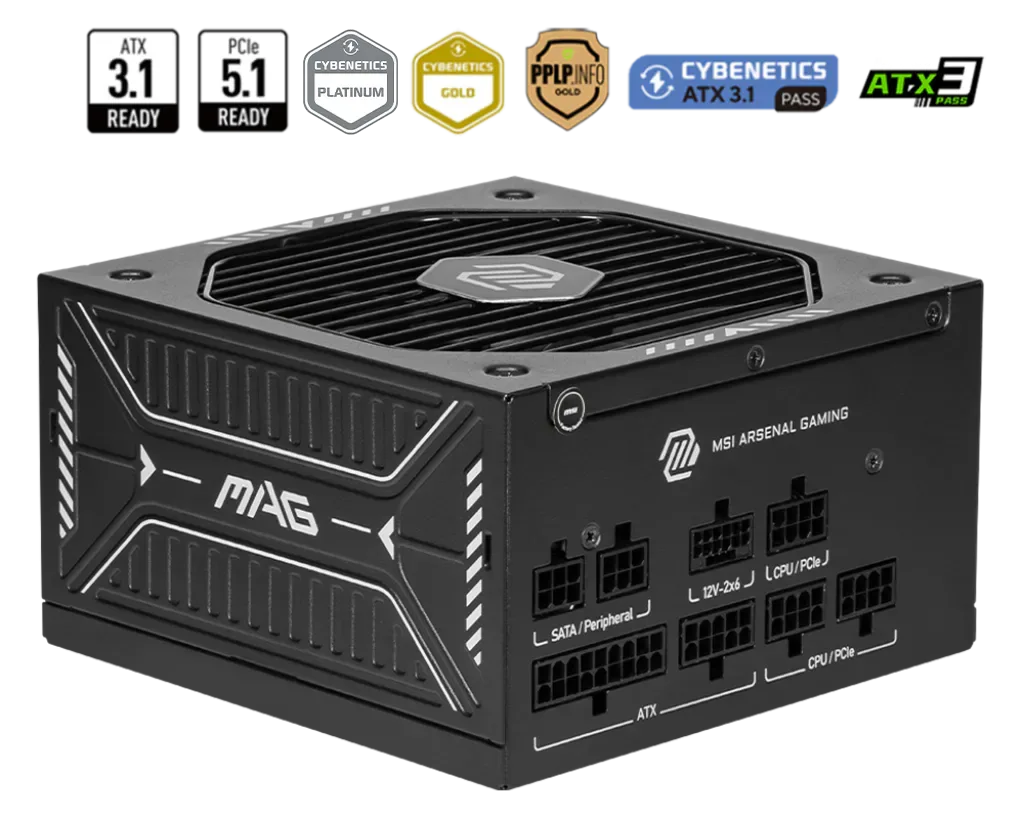 PSU MSI MAG A750GLS PCIE5 750W Gold baru